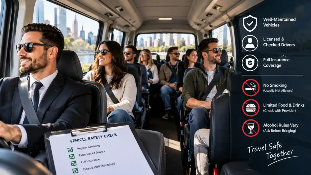 Safety and Rules Every Group Should Know Mini Bus Hire Melbourne
